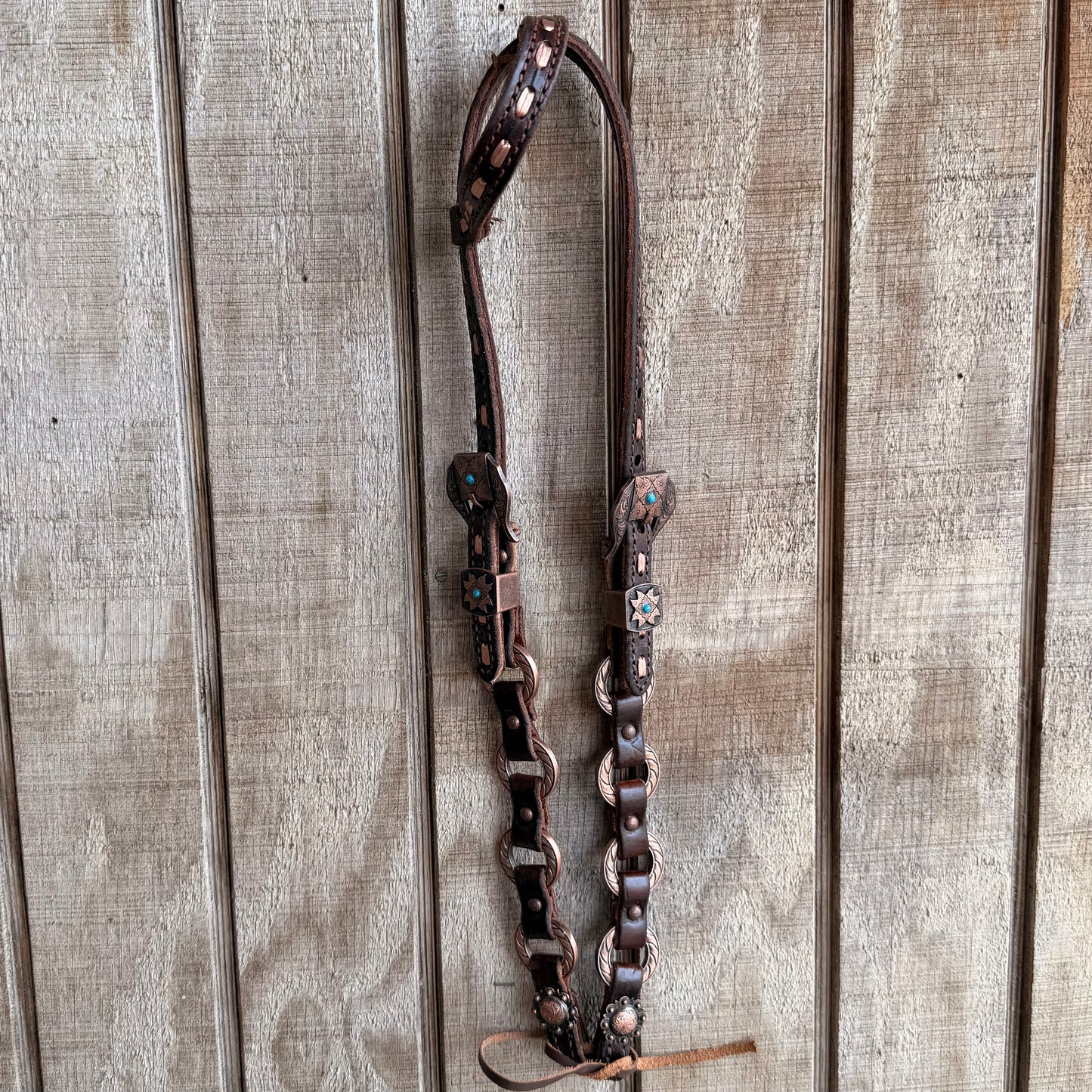 Copper Ring One Ear Headstall