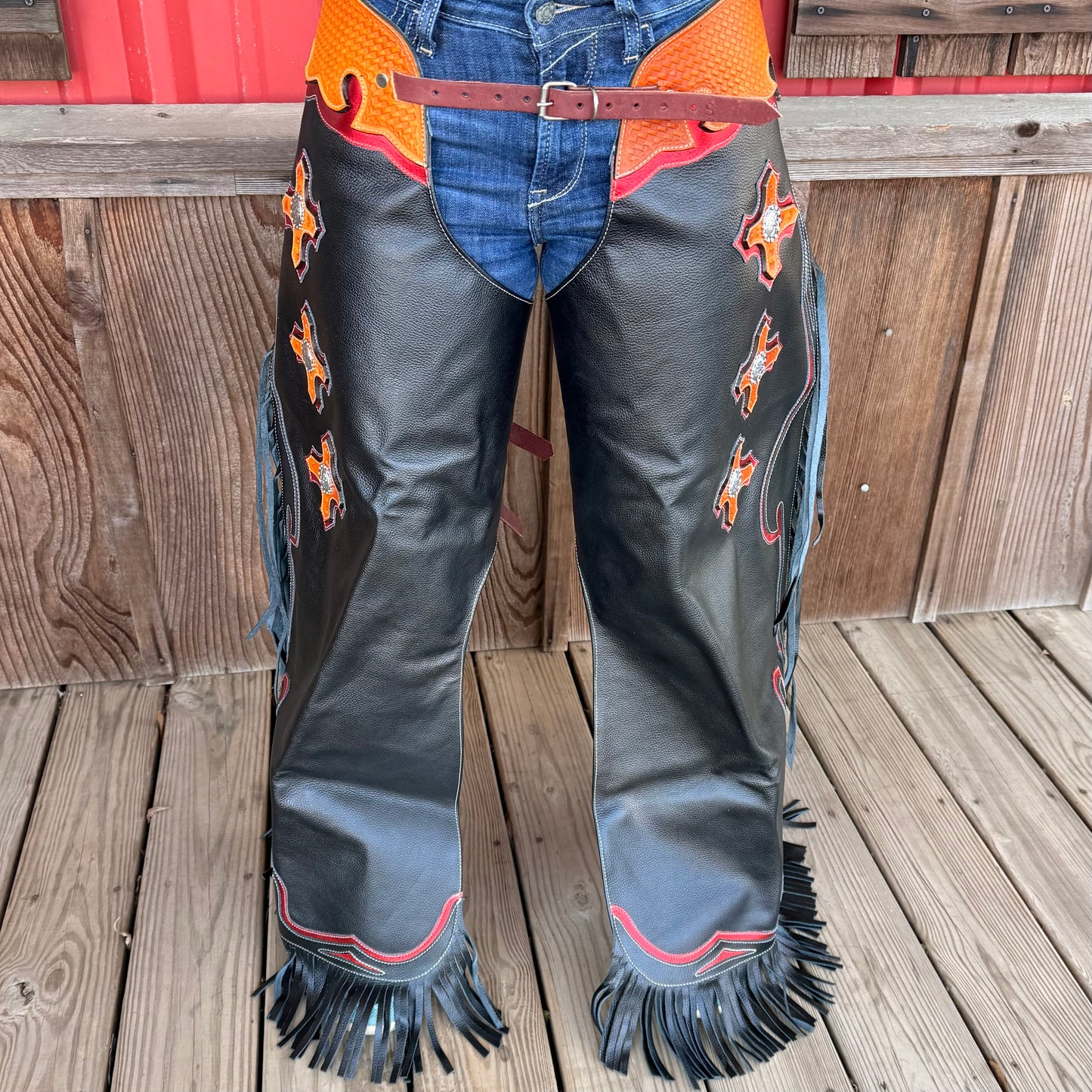 Adult Small Bull Riding Chaps
