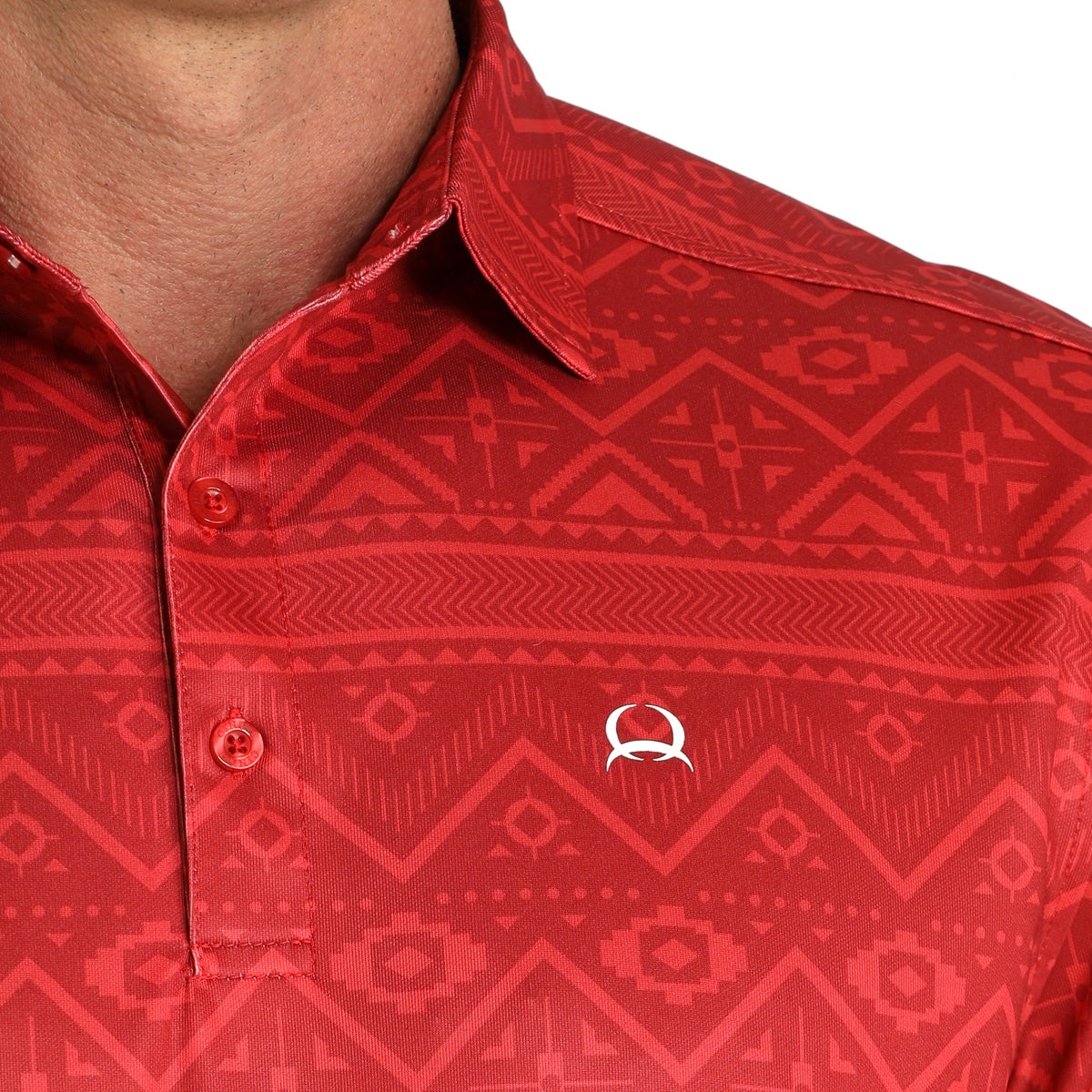 Red Aztec Polo | Cinch Mens