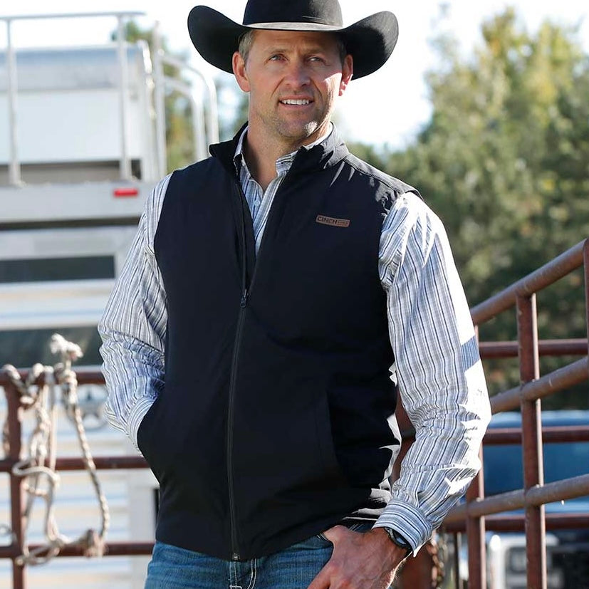 Black Canvas Vest | Cinch Mens – Summerdale Western Store