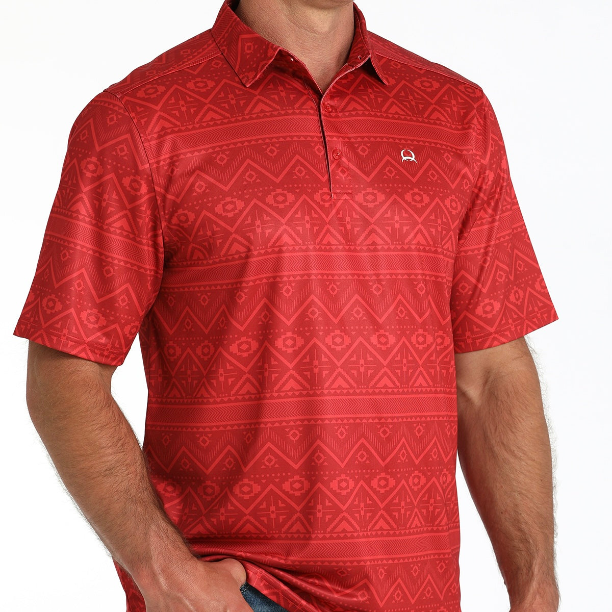 Red Aztec Polo | Cinch Mens