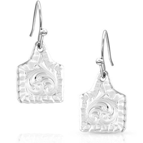 Cow Tag Earring