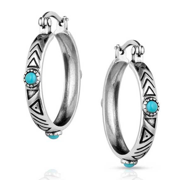Uncovered Turquoise Hoop