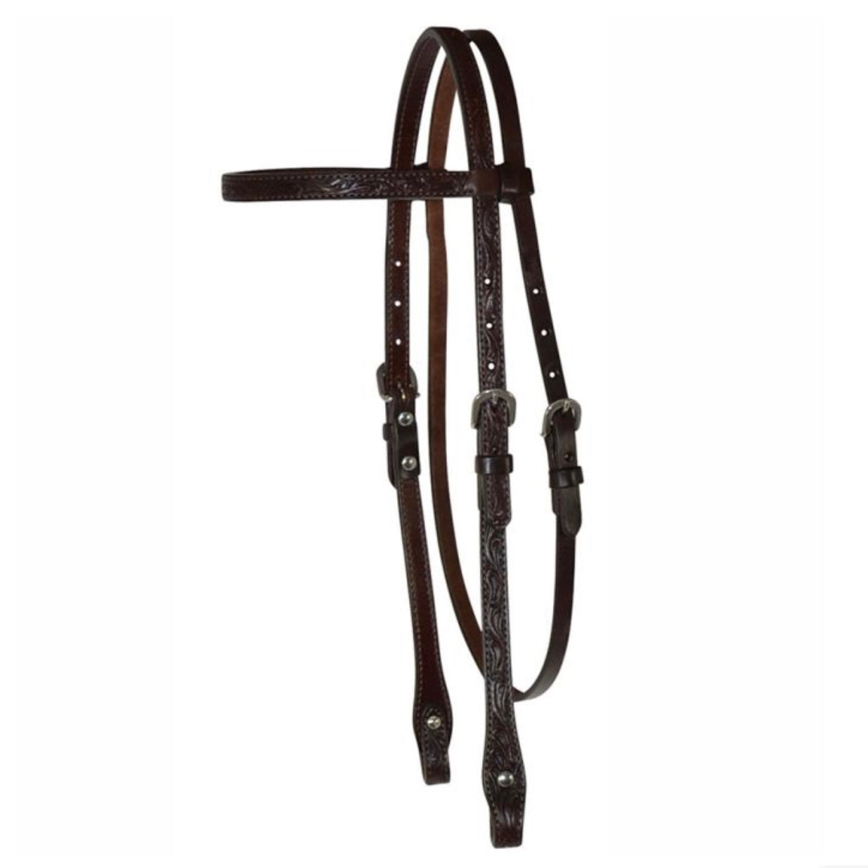 Walnut Floral Headstall | Reinsman