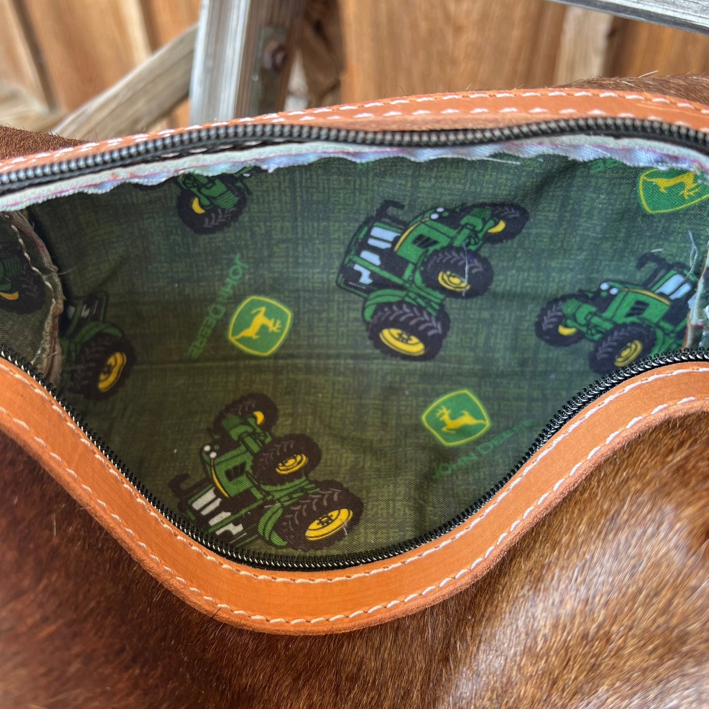 Cowhide Makeup Bag