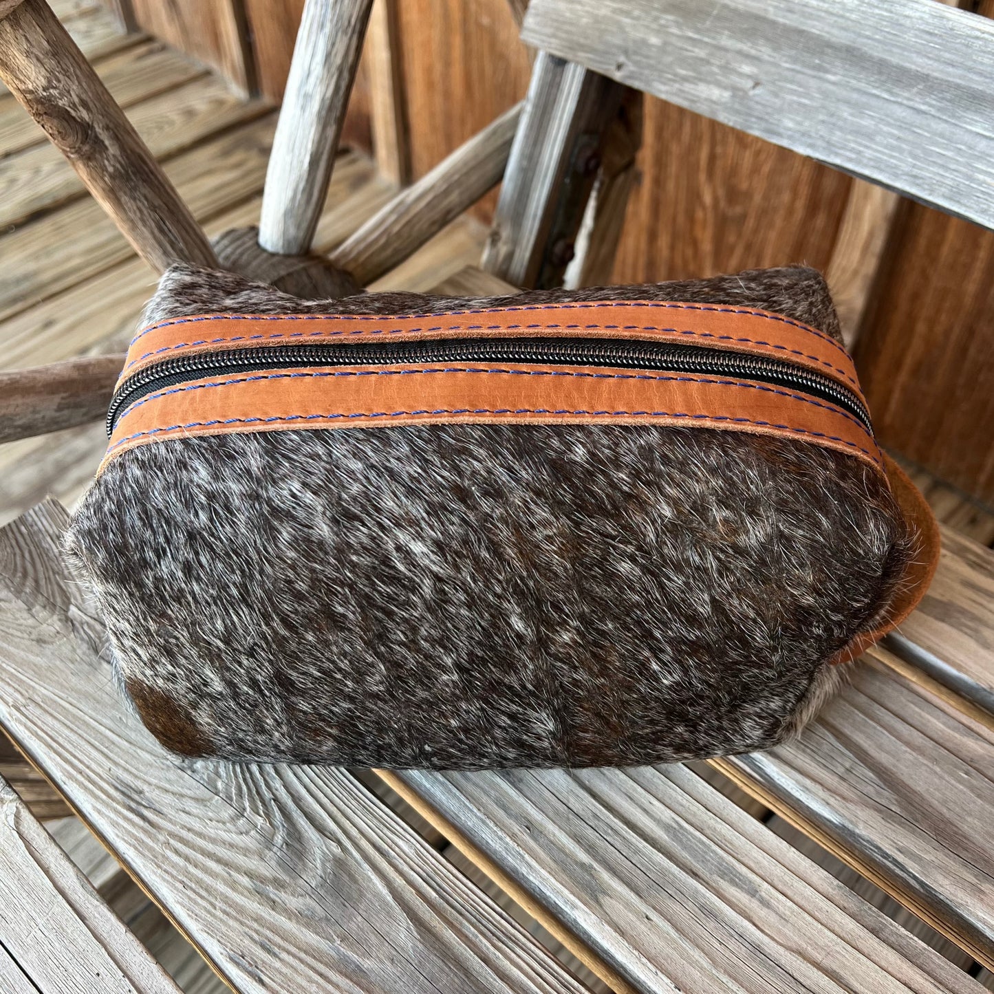 Cowhide Makeup Bag
