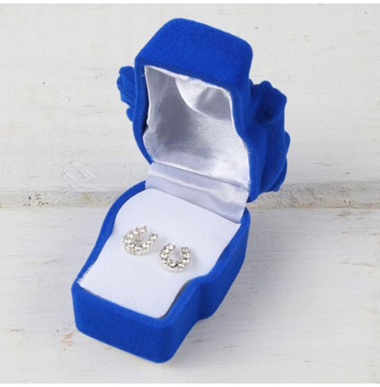 Crystal Clear Horseshoe Earrings