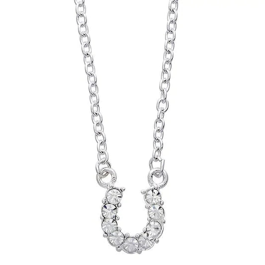 Crystal Clear Horseshoe Necklace