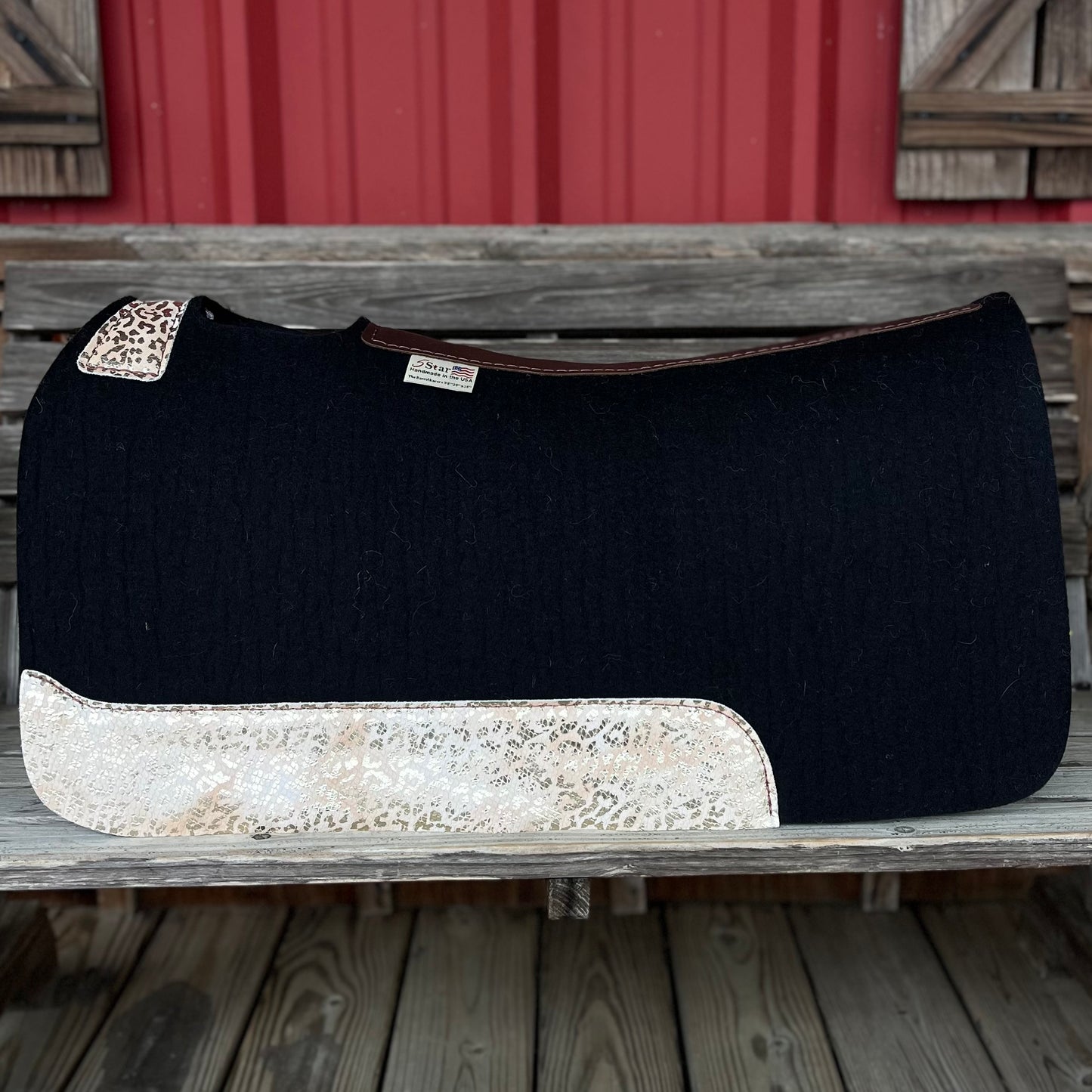 7/8" Black Gold Leopard 30x28