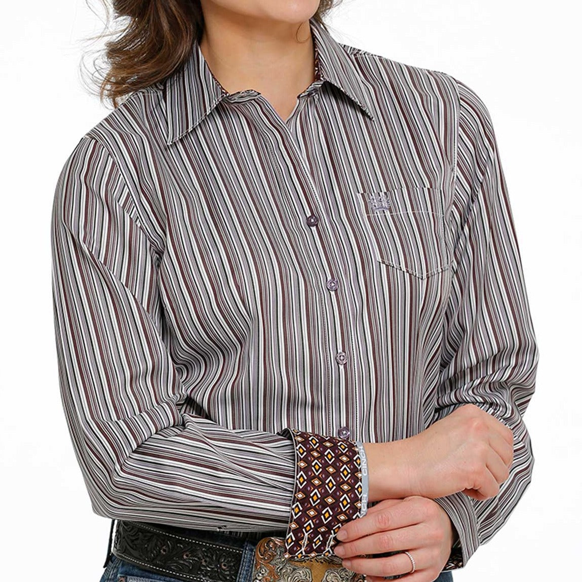 Burgundy Striped | Cinch Womens