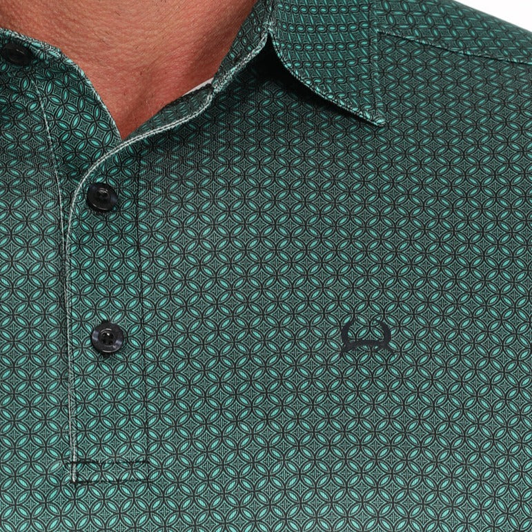Green Geo Polo | Cinch Mens