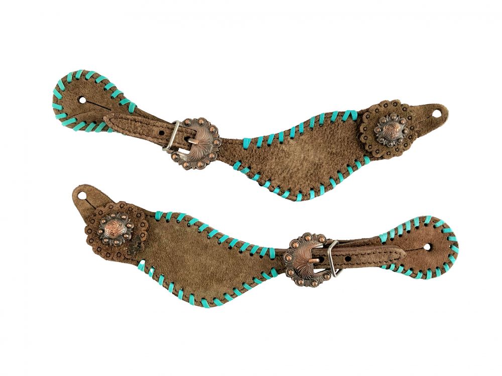 Turquoise Laced Spur Strap