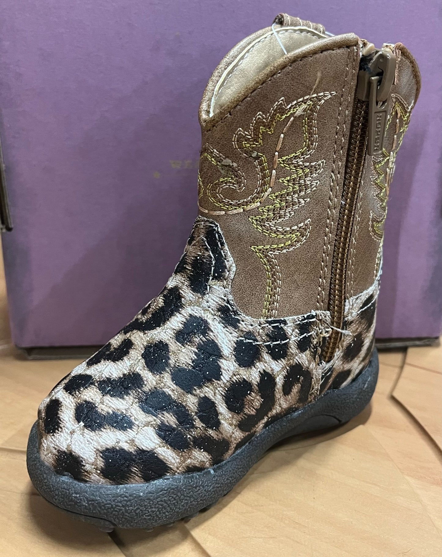 Brown Leopard Boot | Roper Infant