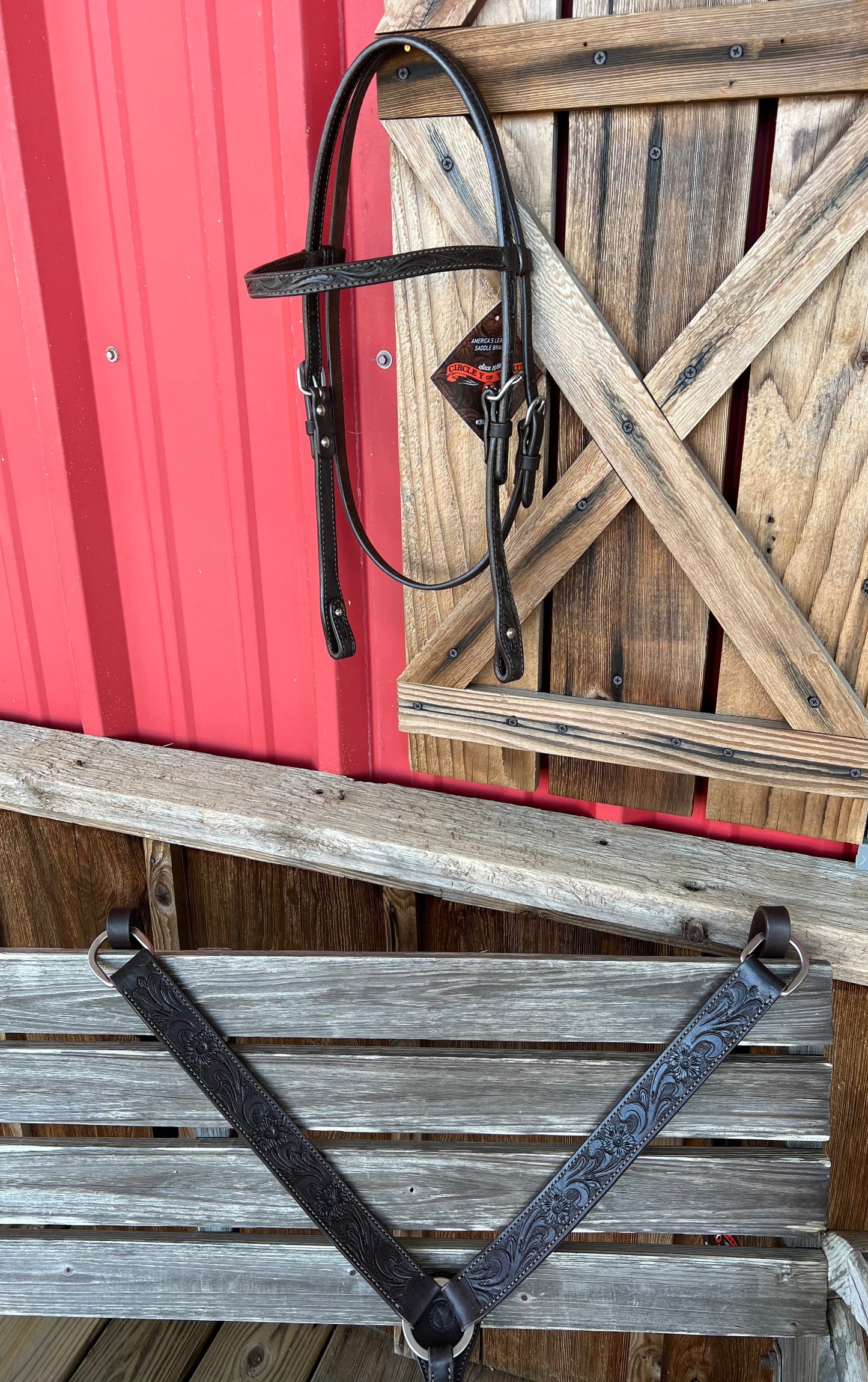 Walnut Floral Headstall | Reinsman