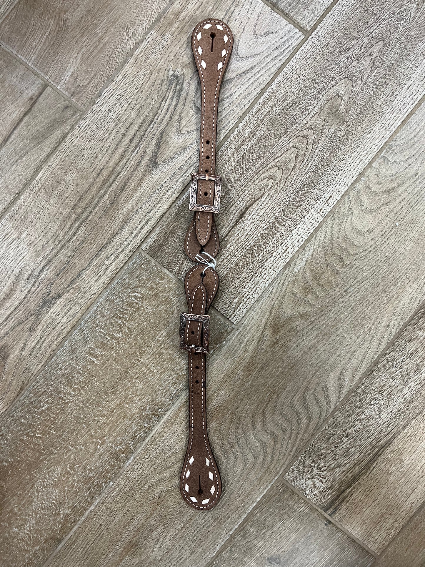 Cream Buckstitch Spur Straps