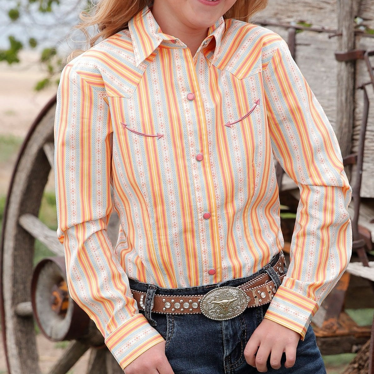 Peach Western Stripe | Cruel Girl