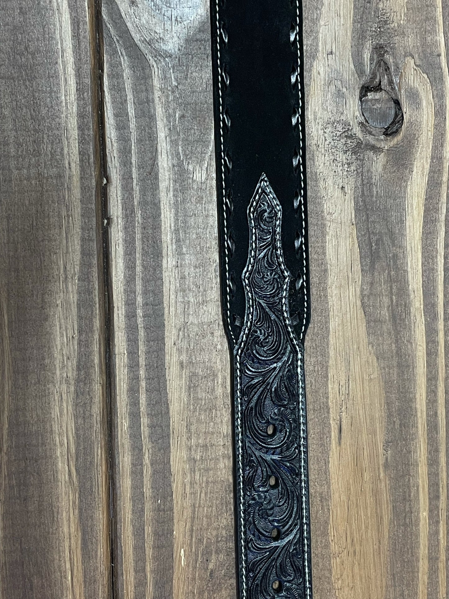 Black Roughout Buck Stitch