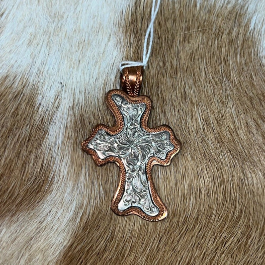 Small Copper & Silver Cross
