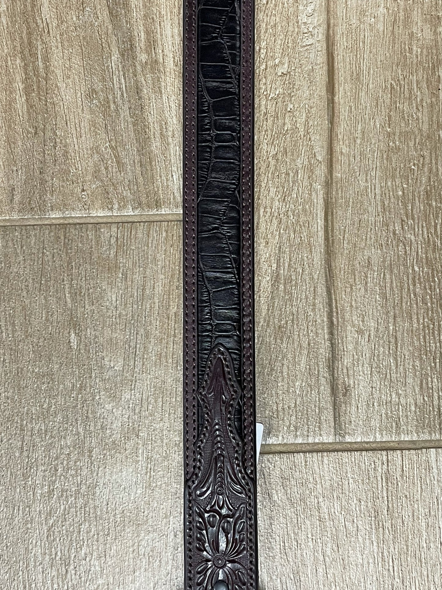 Black Croc Belt | Ariat Mens
