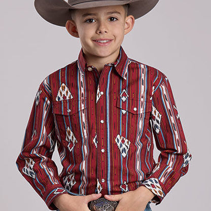 Red Vintage Stripe | Roper Boys