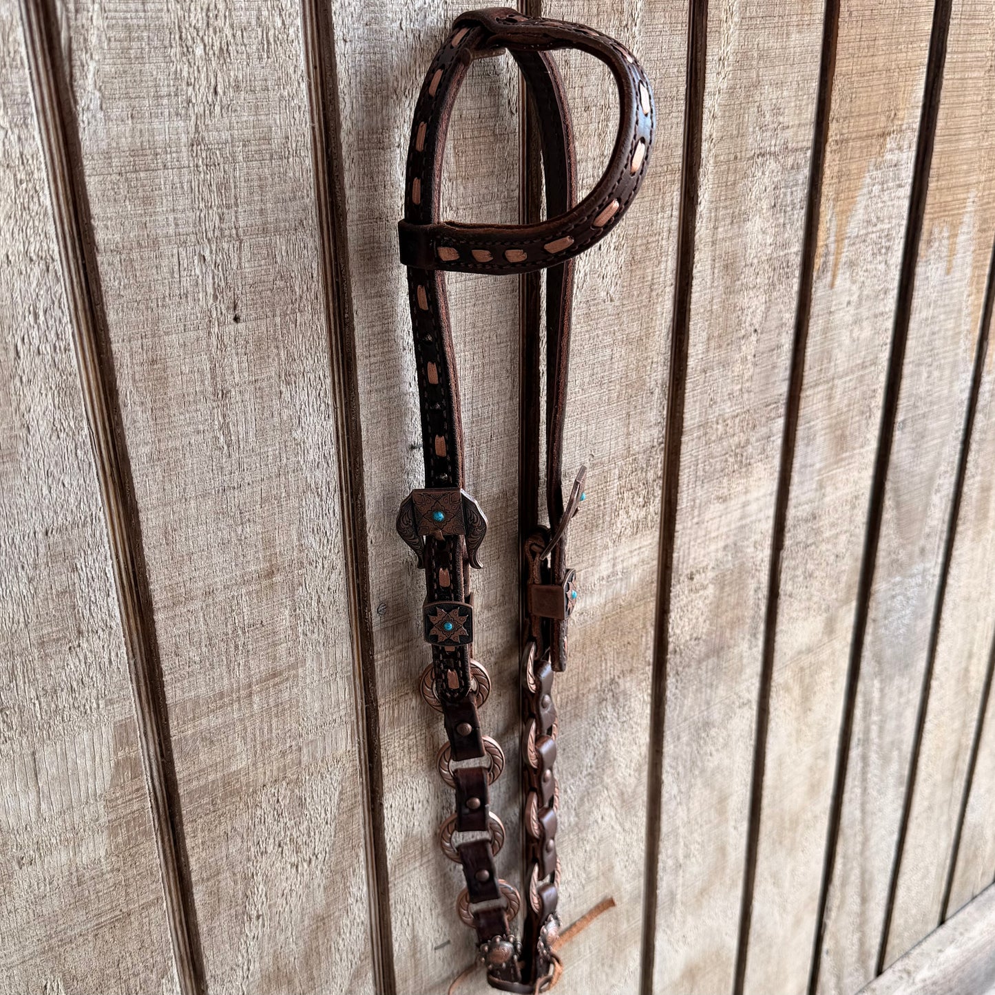 Copper Ring One Ear Headstall
