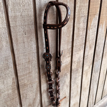 Copper Ring One Ear Headstall