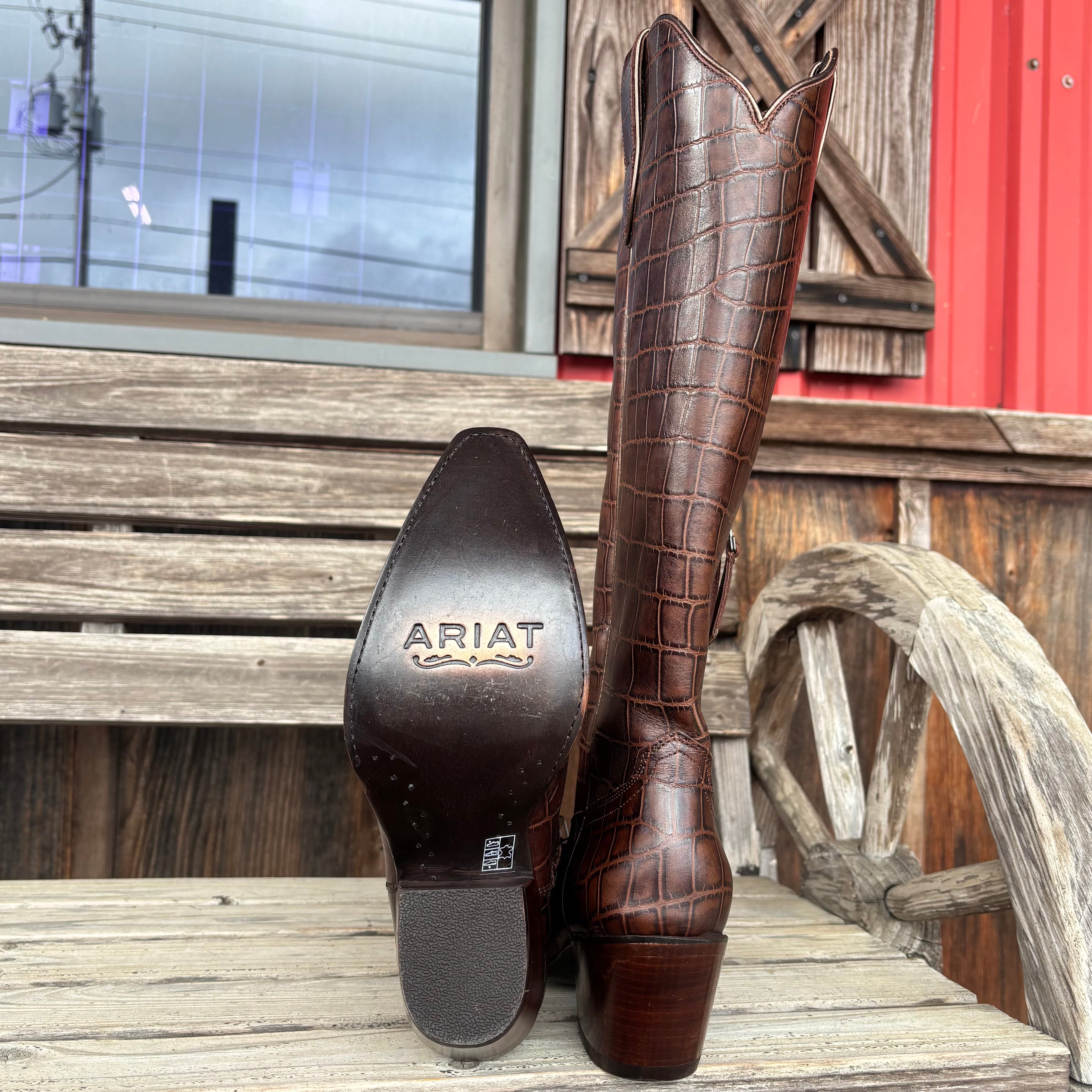 Espresso Croc Casanova | Ariat Womens – Summerdale Western Store