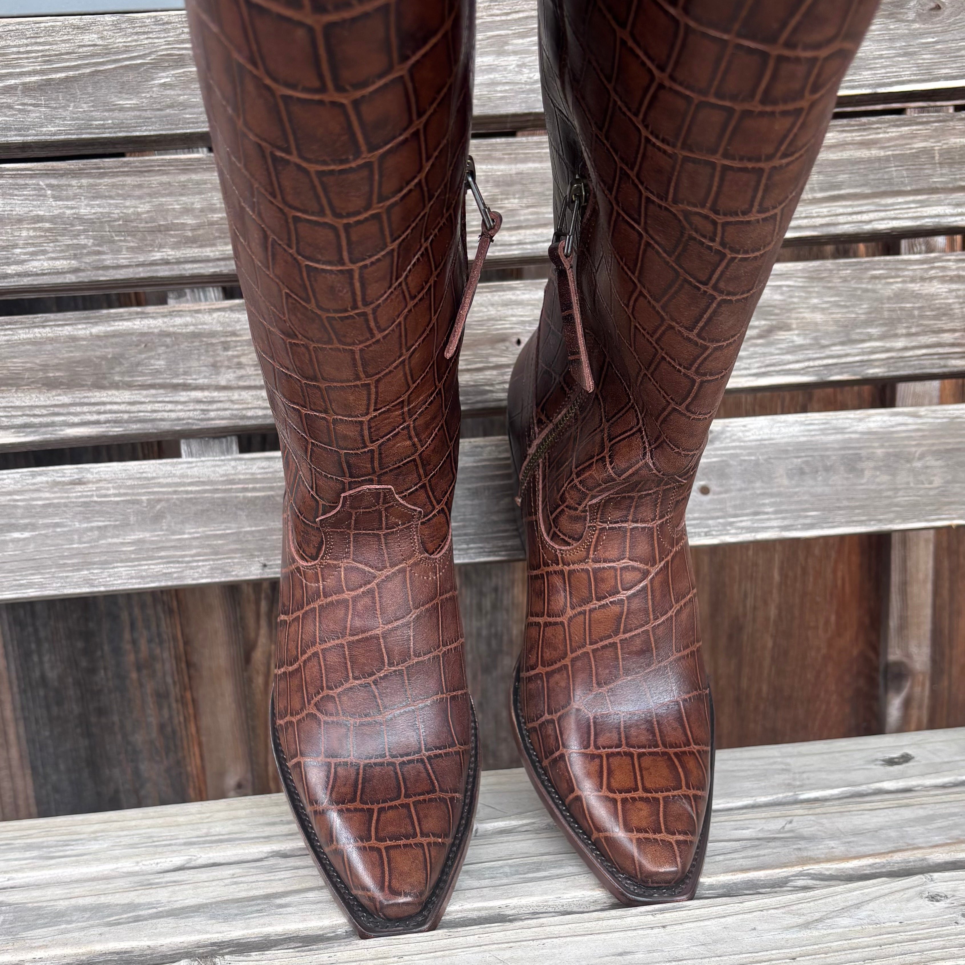 Espresso Croc Casanova | Ariat Womens – Summerdale Western Store