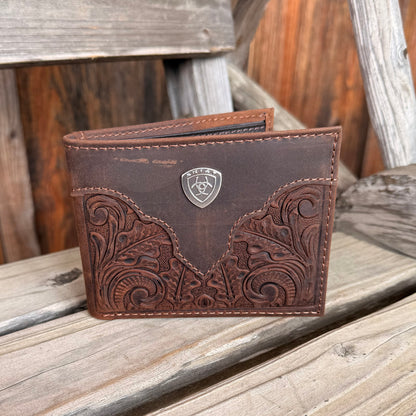 Brown Scroll Bi-Fold Wallet | Ariat