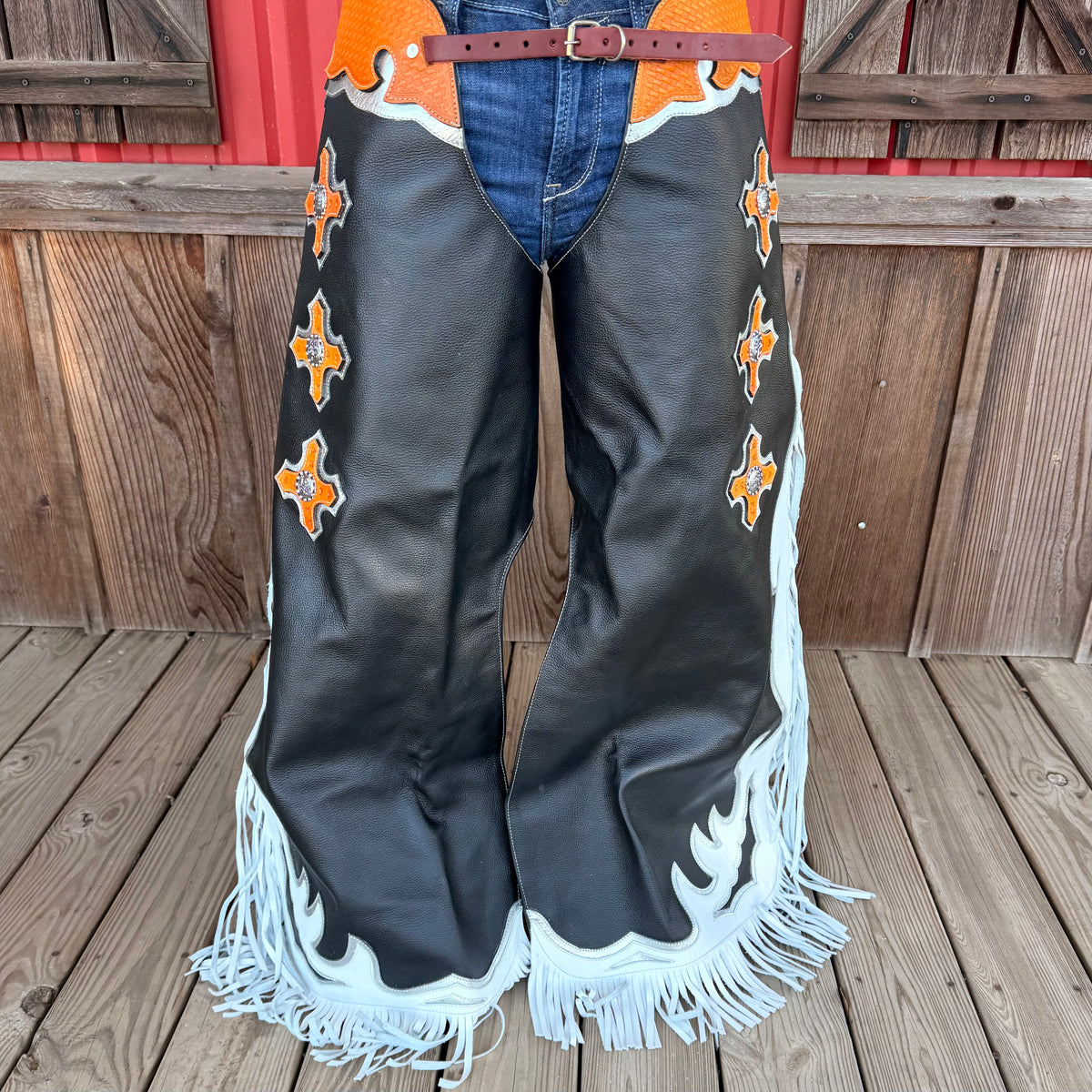Bull Riding Chaps Cross Regular Bull Riding Chaps – Summerdale Western Store