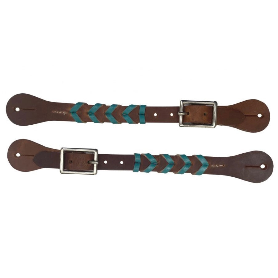 Leather Laced Spur Strap