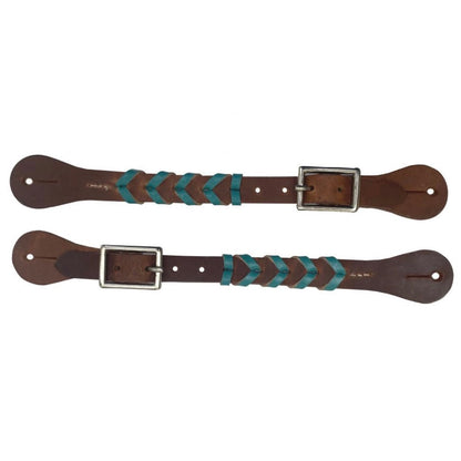 Leather Laced Spur Strap