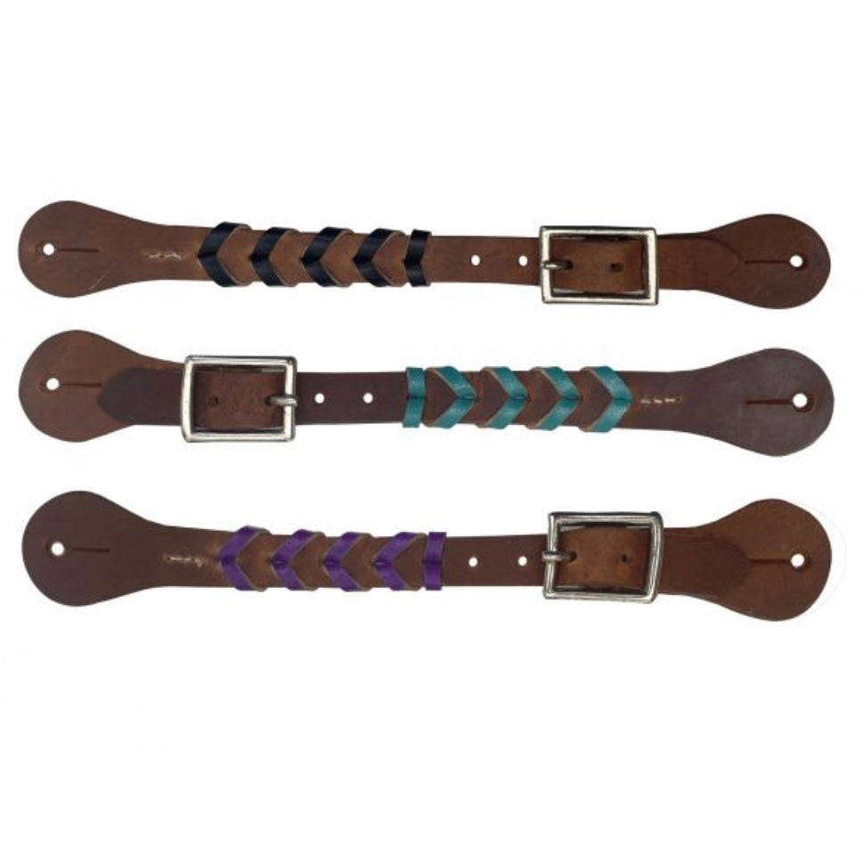 Leather Laced Spur Strap