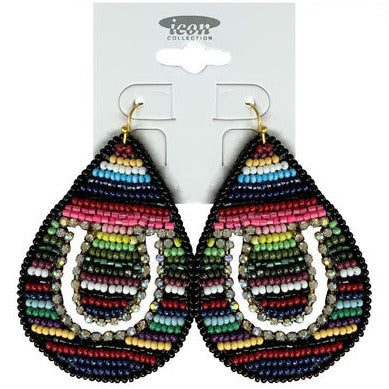 Serape Horseshoe Earrings