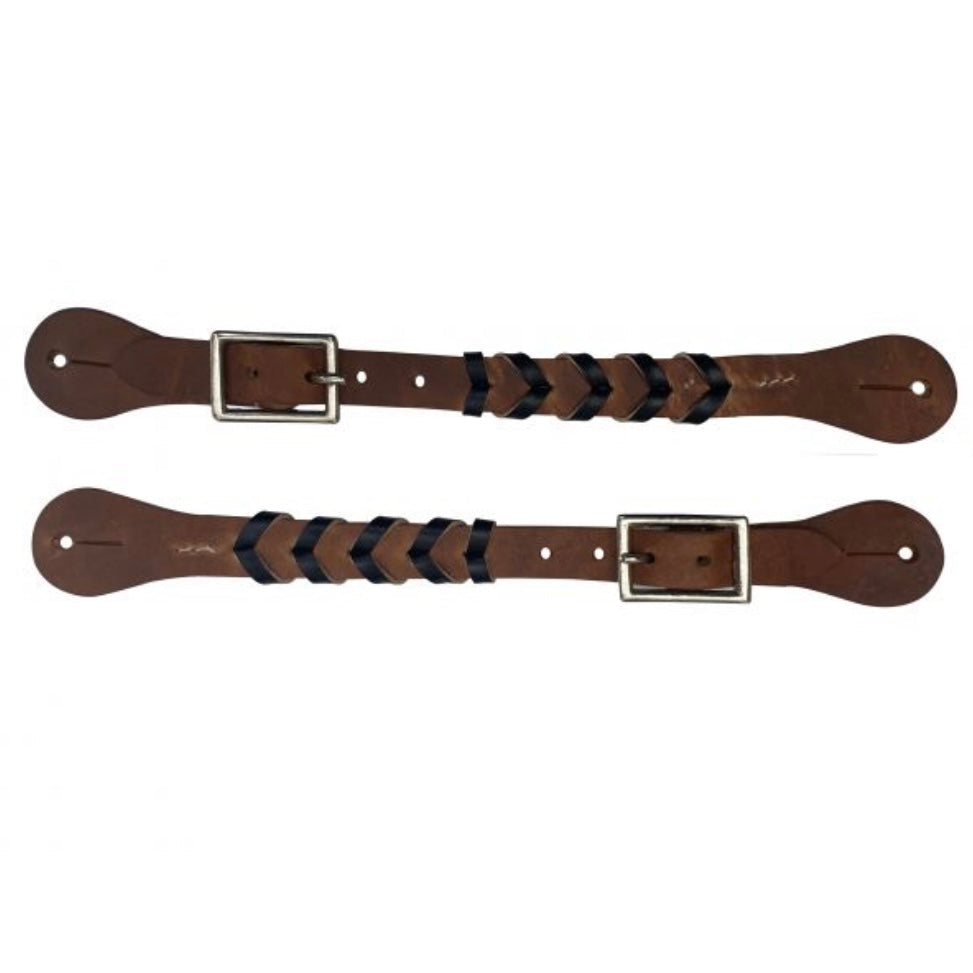 Leather Laced Spur Strap