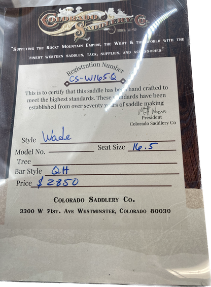 15.5" Wade | Colorado Saddlery
