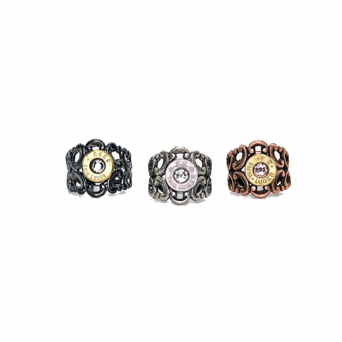 Romantic Scroll Rings