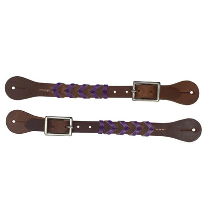 Leather Laced Spur Strap