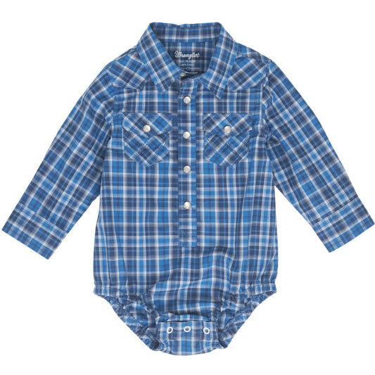 Blue Plaid Onesie | Wrangler Infant