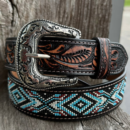 Blue Aztec Belt | Challenger – Summerdale Western Store Blue Aztec Belt | Challenger – Summerdale Western Store