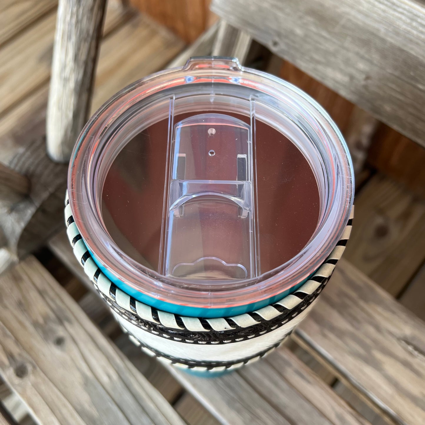 Cowhide Turquoise Tumbler