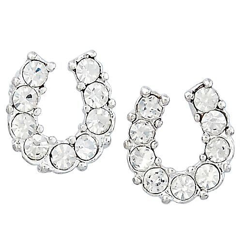 Crystal Clear Horseshoe Earrings