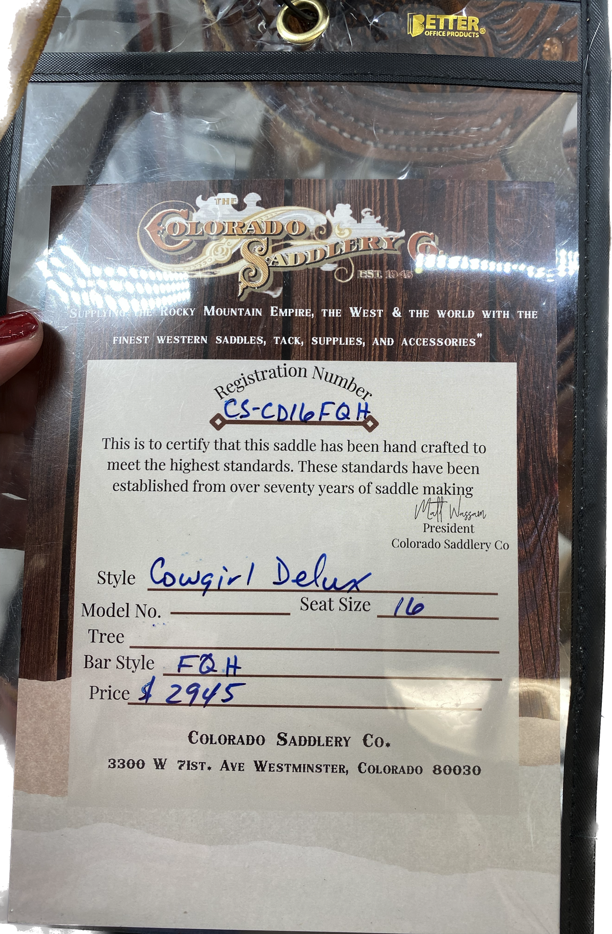 16" Cowgirl Deluxe | Colorado Saddlery