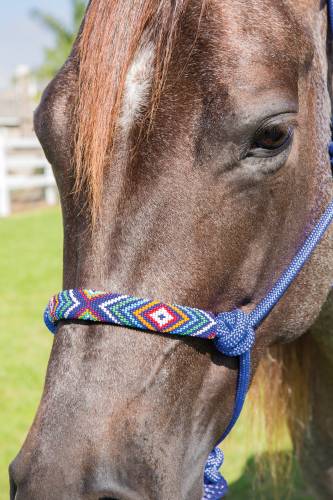 Blue Beaded Halter