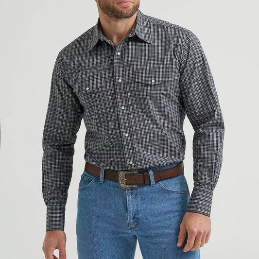 Black Plaid Wrinkle Release | Wrangler Mens