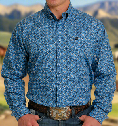 Blue Diamond Print | Cinch Mens