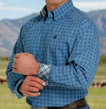 Blue Diamond Print | Cinch Mens