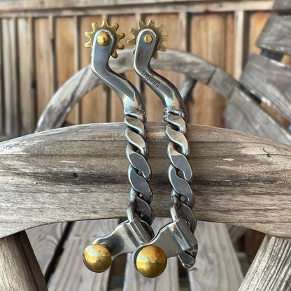 Ladies Silver Twisted Spur